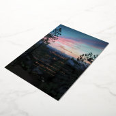 Mountain Getaway Wedding Folie Uitnodiging (Gedraaid)