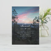 Mountain Getaway Wedding Kaart (Staand voorkant)