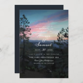 Mountain Getaway Wedding Kaart (Voorkant / Achterkant)