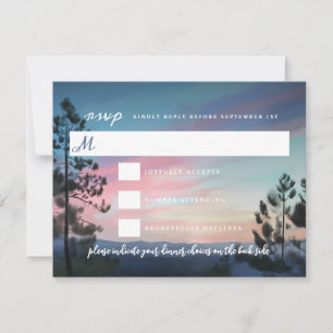 Mountain Getaway Wedding RSVP Kaartje
