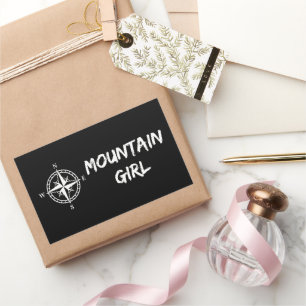 Mountain girl rechthoekige sticker