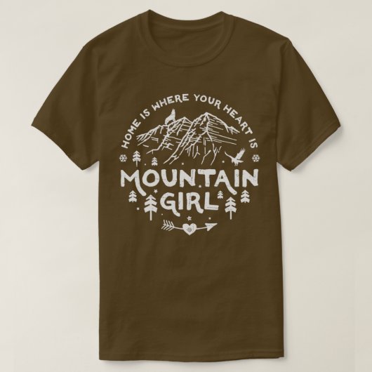 Mountain Girl White T-shirt (Design voorkant)