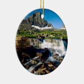 Mountain Glacier Park Montana Keramisch Ornament (Rechts)