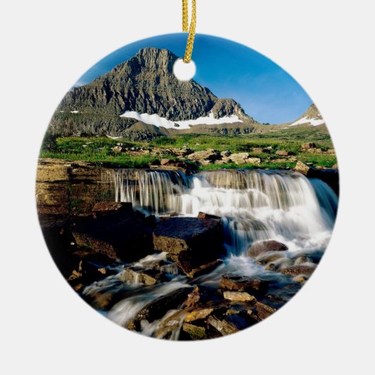 Mountain Glacier Park Montana Keramisch Ornament (Voorkant)
