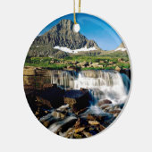 Mountain Glacier Park Montana Keramisch Ornament (Links)