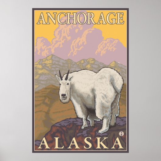 Mountain Goat - Anchorage, Alaska Poster (Voorkant)