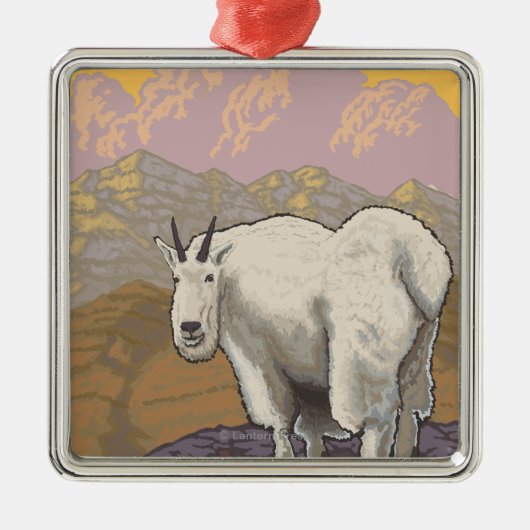 Mountain Goat - Chugach National Forest Metalen Ornament (Voorkant)