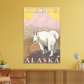 Mountain Goat - Cordova, Alaska Canvas Afdruk (Insitu (Woonkamer))