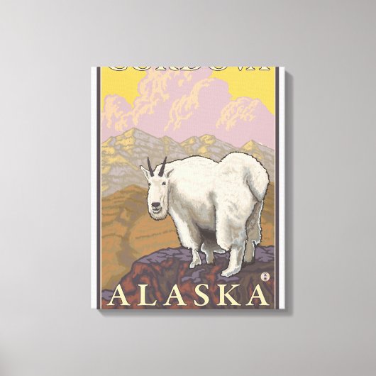 Mountain Goat - Cordova, Alaska Canvas Afdruk (Voorkant)