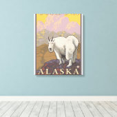 Mountain Goat - Cordova, Alaska Canvas Afdruk (Insitu (Houten vloer))
