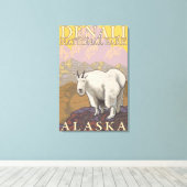 Mountain Goat - Denali National Park, Alaska Canvas Afdruk (Insitu (Houten vloer))