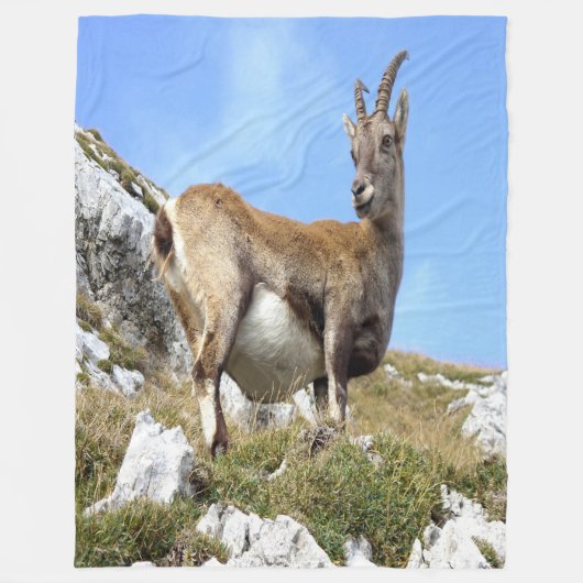 Mountain Goat Fleece Deken (Voorkant)