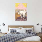 Mountain Goat - Glacier National Park, MT Canvas Afdruk (Insitu (Slaapkamer))