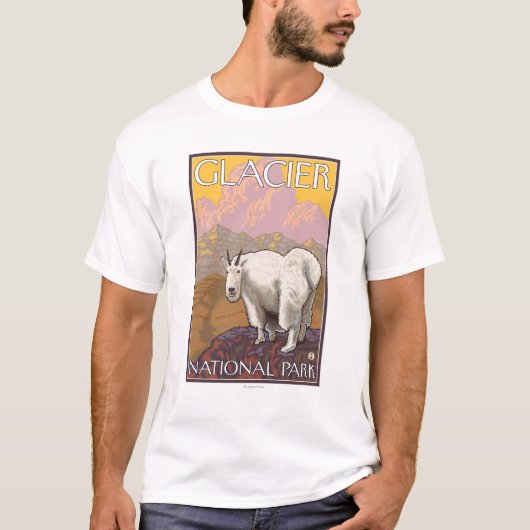 Mountain Goat - Glacier National Park, MT T-shirt (Voorkant)