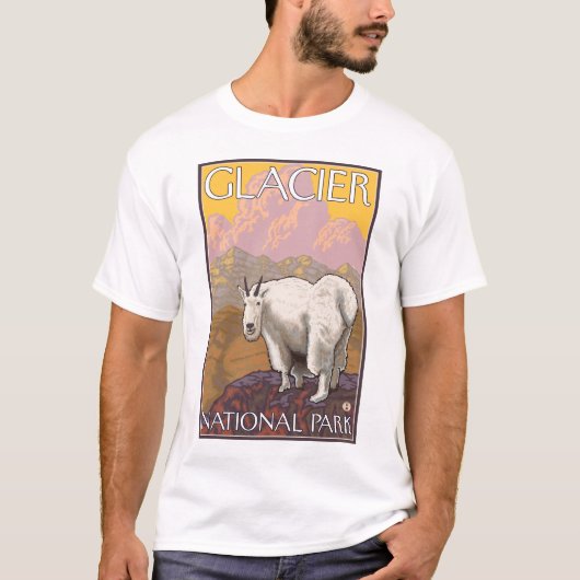 Mountain Goat - Glacier National Park, MT T-shirt (Voorkant)