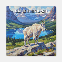 Mountain Goat in Glacier National Park Travel Magneet