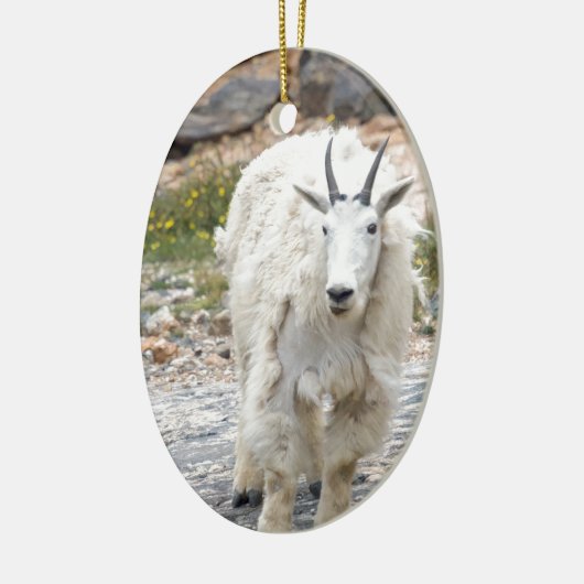 Mountain Goat Keramisch Ornament (Links)