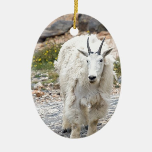 Mountain Goat Keramisch Ornament (Voorkant)