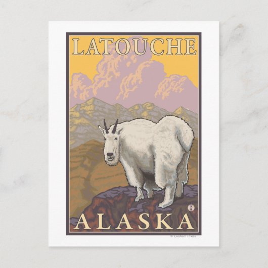 Mountain Goat - Latouche, Alaska Briefkaart (Voorkant)