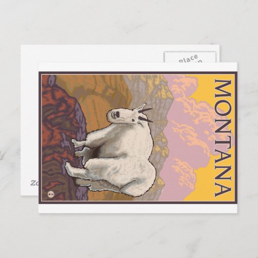 Mountain Goat - Montana Briefkaart (Voorkant / Achterkant)