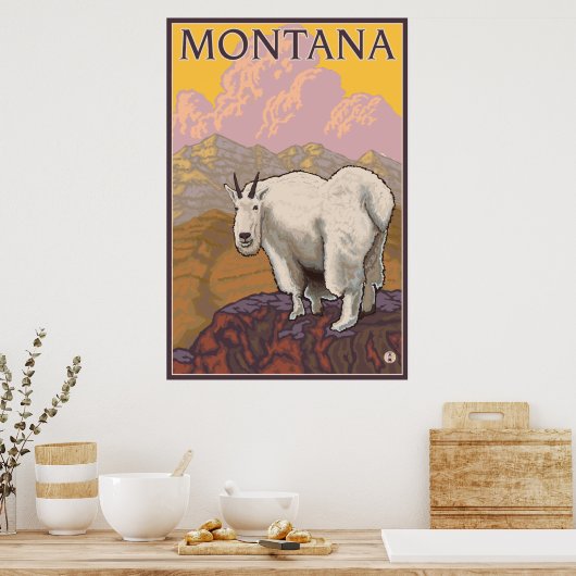 Mountain Goat - Montana Poster (Keuken)