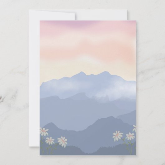 Mountain Goat Verjaardag Uitnodiging (Achterkant)