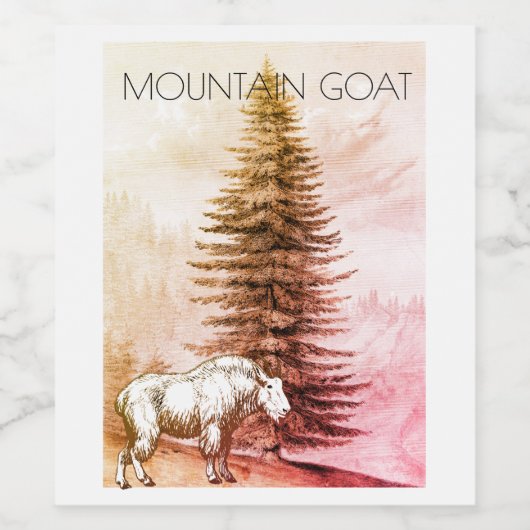 Mountain Goat Wijn Etiket (Enkel label)