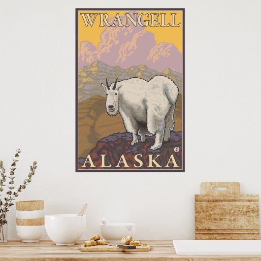 Mountain Goat - Wrangell, Alaska Poster (Keuken)