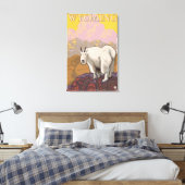 Mountain Goat WyomingVintage Travel Poster Canvas Afdruk (Insitu (Slaapkamer))