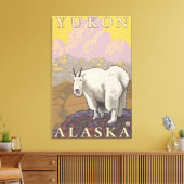 Mountain Goat - Yukon, Alaska Canvas Afdruk (Insitu (Woonkamer))