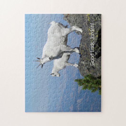 Mountain Goats Photo Template Custom Name Legpuzzel (Verticaal)