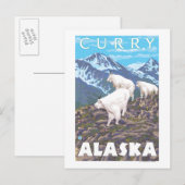 Mountain Goats Scene - Curry, Alaska Briefkaart (Voorkant / Achterkant)