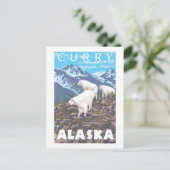 Mountain Goats Scene - Curry, Alaska Briefkaart (Staand voorkant)