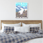 Mountain Goats Scene - Curry, Alaska Canvas Afdruk (Insitu (Slaapkamer))