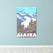 Mountain Goats Scene - Denali National Park Canvas Afdruk (Insitu (Houten vloer))