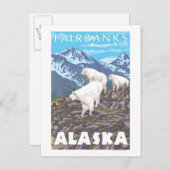 Mountain Goats Scene - Fairbanks, Alaska Briefkaart (Voorkant / Achterkant)