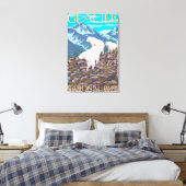 Mountain Goats Scene - Glacier National Park Canvas Afdruk (Insitu (Slaapkamer))
