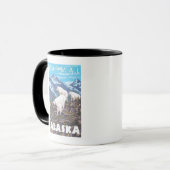 Mountain Goats Scene - Katmai, Alaska Mok (Voorkant links)