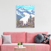 Mountain Goats Scene - Sitka, Alaska Canvas Afdruk (Insitu (Woonkamer))