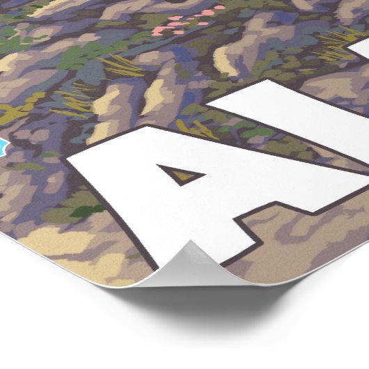 Mountain Goats Scene - Valdez, Alaska Poster (Hoek)