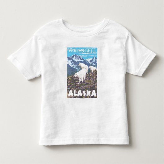 Mountain Goats Scene - Wrangell, Alaska Kinder Shirts (Voorkant)