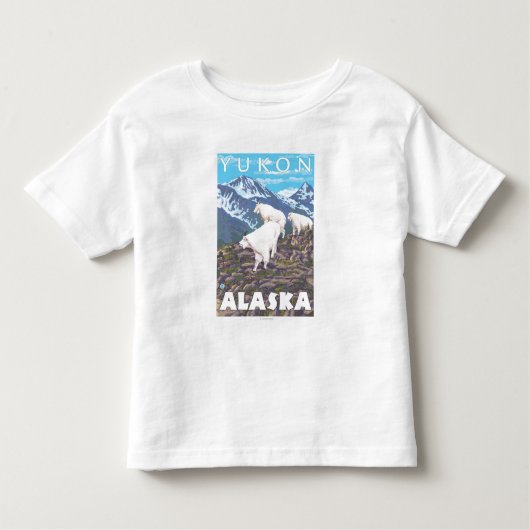 Mountain Goats Scene - Yukon, Alaska Kinder Shirts (Voorkant)