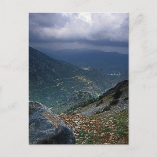 Mountain Gorge op Kreta Briefkaart (Voorkant)