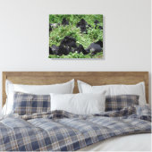 Mountain gorilla groep canvas print (Insitu (Slaapkamer))