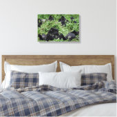 Mountain gorilla groep canvas print (Insitu (Slaapkamer))