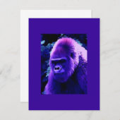 Mountain Gorilla Invitation - Pop Art Invitations Kaart (Voorkant / Achterkant)