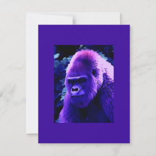 Mountain Gorilla Invitation - Pop Art Invitations Kaart
