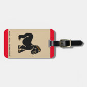 Mountain GORILLA - Primaat - Aap - Wildlife - Rood Bagagelabel (Voorkant horizontaal)