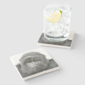 Mountain Gorilla Silverback Stone Onderzetter (Zijkant)