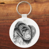Mountain Gorilla-sleutelring Sleutelhanger (Voorkant)